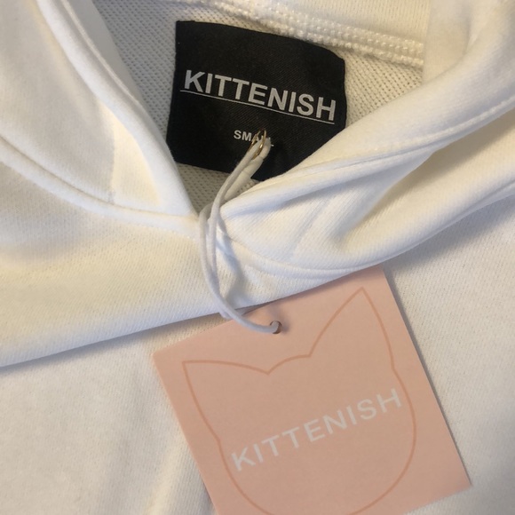 NWT Kittenish Logo Hoodie sweatshirt White Size Small - Picture 4 of 7